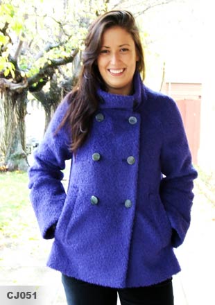 Kuna Suri Swing Jacket  57% Suri Alpaca/41% Wool - Iris & Black - $795
