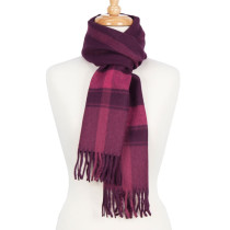 Scarf Crimson Pink Check