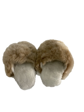 Alpaca Fur Slippers Champagne