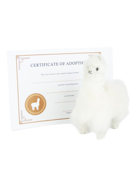 Alpaca Fur Figure White 20 cm