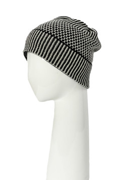 BEANIE BLACK/CREAM