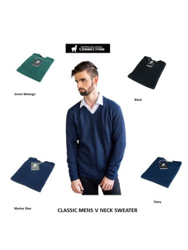 CLASSIC MENS V NECK SWEATER