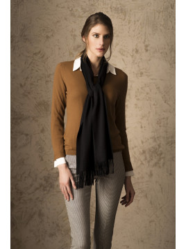 BASEL VICUNA SCARF BLACK