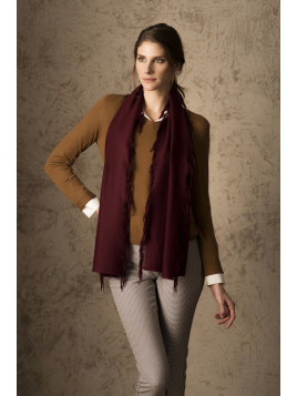 FLECOS LARGE VICUNA SCARF BURGUNDY