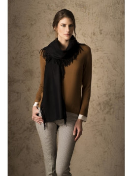 FLECOS LARGE VICUNA SCARF BLACK