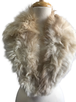 Fur Collar Round Edge Champagne