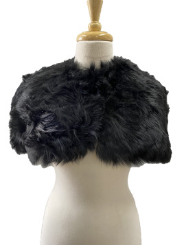 Fur Cape Short Black