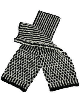 GLOVES STRIPED BLACK/WHITE