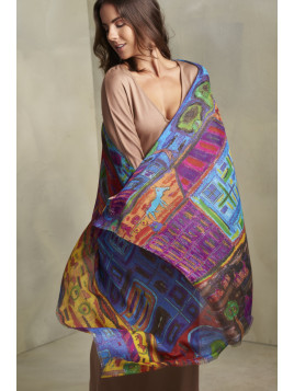 CLAROSCURO EN EL CAPO SHAWL MULTICOLOR