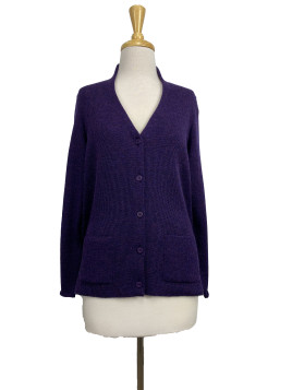 Cardigan Purple Melange