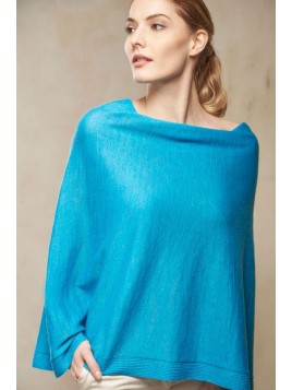 SWAY PONCHO CYAN OS