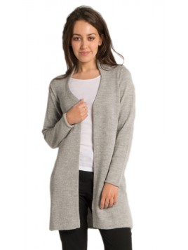 Long Cardigan Silver Grey