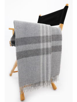 Throw Rug Mid Grey Check