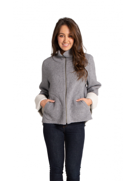 Jacket Reversible Lt Grey/Cream