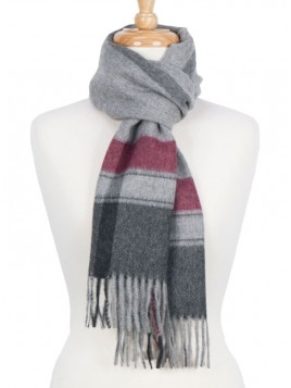 Grey / Burgundy Check