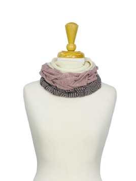 INFINITY SCARF TRICOLOUR SMOKY PIN