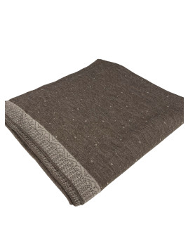 SNOW THROW RUG BROWN/BEIGE