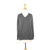 Cotton/Alpaca Vneck Charcoal