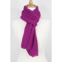 LACY KNIT SCARF DARK FUCHSIA